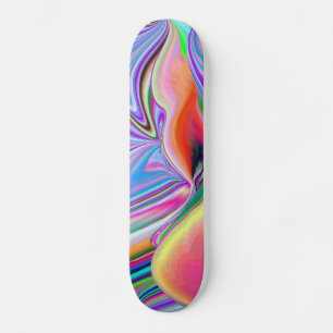 Skateboard Spirit of Summer Breeze Abstrait 3D Rainbowart