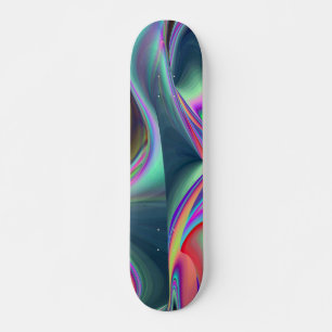 Skateboard Spirit of Summer Breeze Abstrait 3D Rainbowart