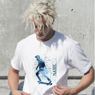 Skateboard sport cool teenager jump gradients T-Shirt