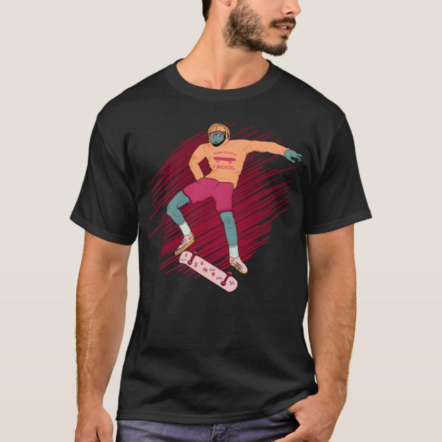 Skateboard Sport retro funny T-Shirt (Front)