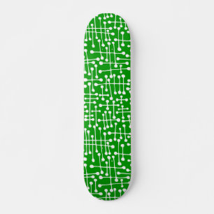Skateboard Spots connectés - Blanc sur Dk Green
