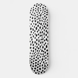 Skateboard Spots dalmatiens (noir/blanc)