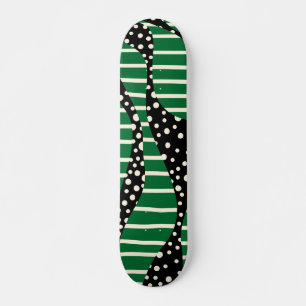 Skateboard Spots et bandes 2 - Vert, Crème et Noir