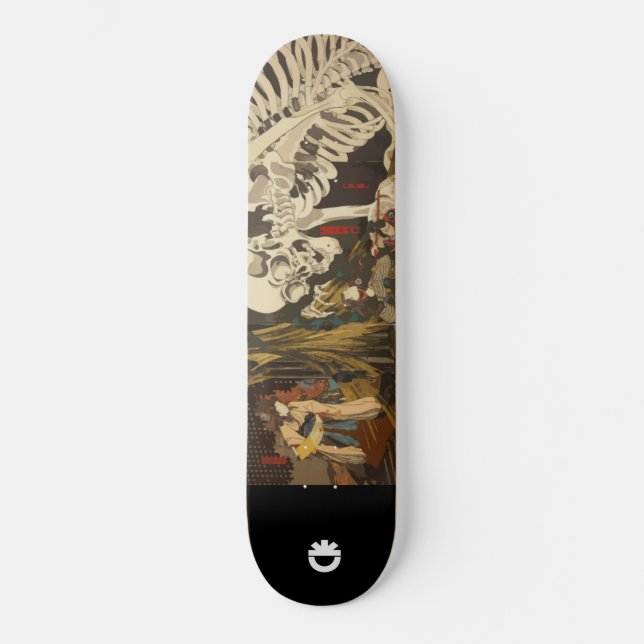 Skateboard squelette géant (Recto)
