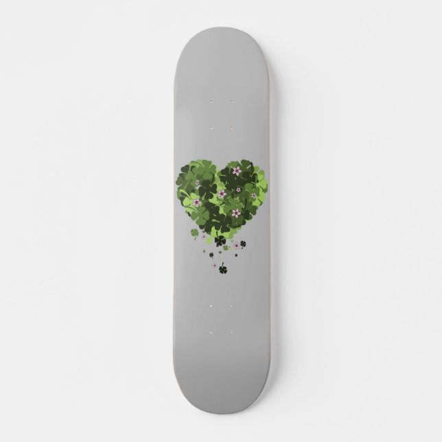 Skateboard St. Patrick's Clover Heart (Devant)