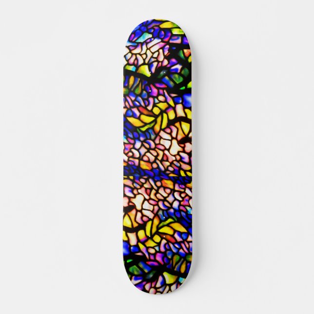 Skateboard-Stained Glass-Louis Tiffany 1 Skateboard (Front)