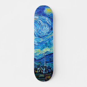 Skateboard Starry Nigh Van Gogh Peinture art dynamique