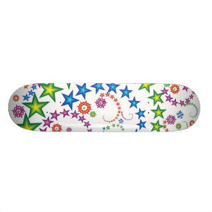 Skateboard stars_2 vif sur le bois