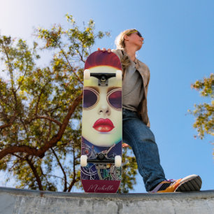 Skateboard Steampunk Mode Diva Girl