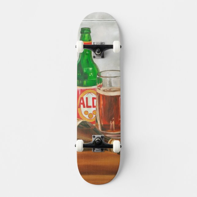 Skateboard Still Life with Beer par Jennifer Goldberger (Recto)