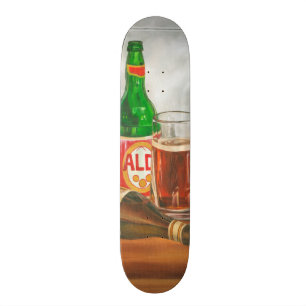 Skateboard Still Life with Beer par Jennifer Goldberger