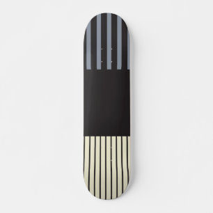 Skateboard Stripes couleur - Noir, Gris et Crème