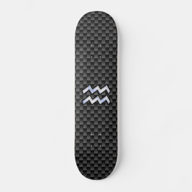 Skateboard Style argenté de fibre de carbone de symbole de (Recto)