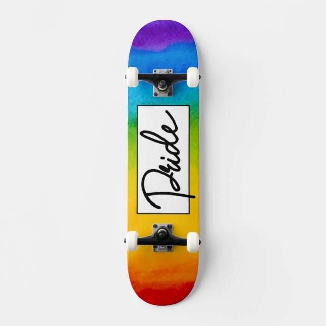 Skateboard Style d'aquarelle de fierté (Recto)