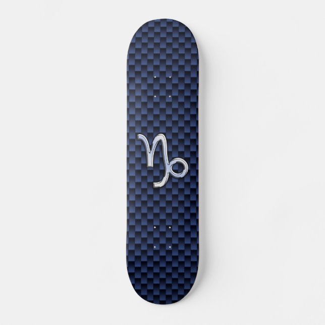 Skateboard Style de fibre de carbone de bleu marine de signe (Recto)