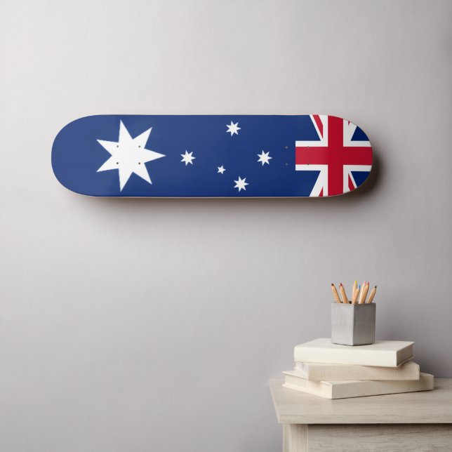 Skateboard Stylised Australian Flag (Art mural (Horz))
