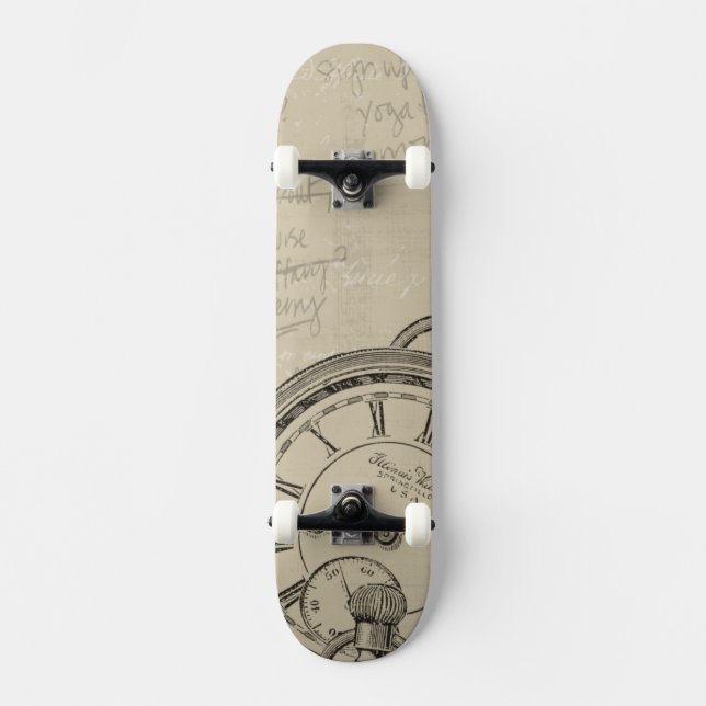 Skateboard Stylos de fontaine et Watchface avec des notes (Recto)