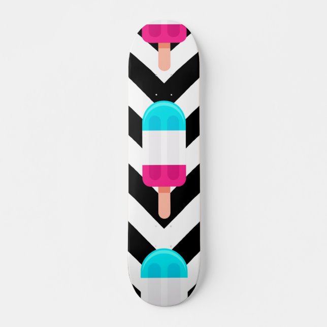 Skateboard Summer Ice Cream Pattern (Devant)