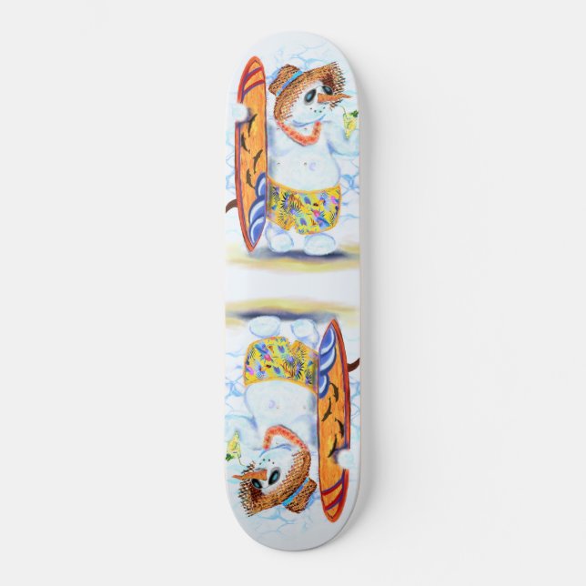 Skateboard Summer Snowman Surfer Boit Un Cocktail Frais - Amu (Recto)