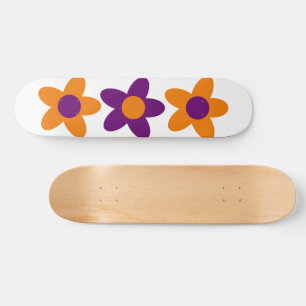 Skateboard Super Giant Fleurs Rétro Minimaliste