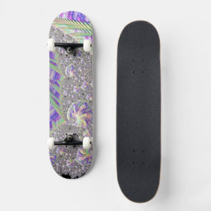 Skateboard Super Trippy Funky Psychedelic Fractal Art