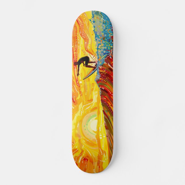 Skateboard Surf du coucher du soleil : le Wave Rider Board (Recto)