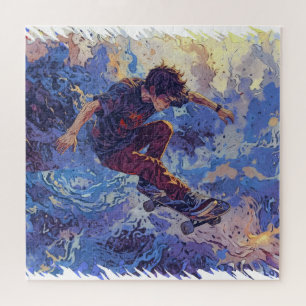 Skateboard Surfing - Skateboarder Jigsaw Puzzle