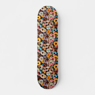 Skateboard Sweet Donuts Seamless Pattern Design