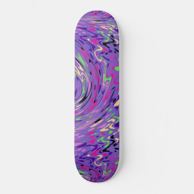 Skateboard Swirl psychédélique pourpre (Recto)