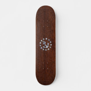 Skateboard Symbole d'Ancre des étoiles du pavillon nautique