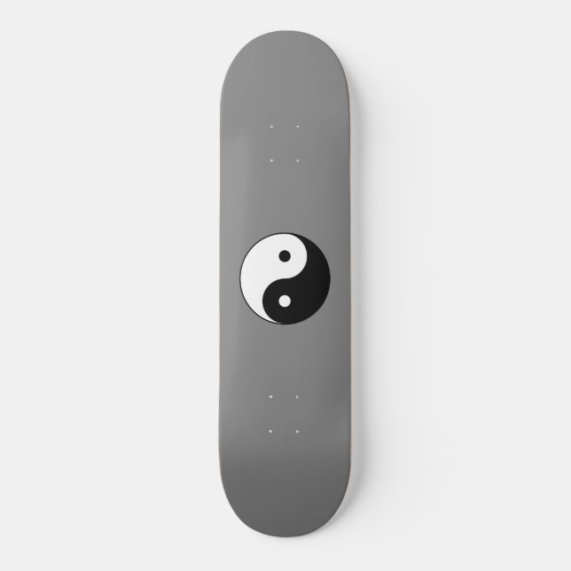 Skateboard SYMBOLE YIN ET Yang (Taijitu taoïste chinois) (Recto)