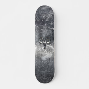 Skateboard Symbole Zodiaque Aries en style Argent