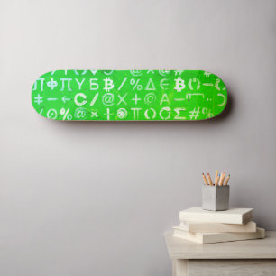 Skateboard Symboles de Bitcoin (Bright Profit Green - 8)