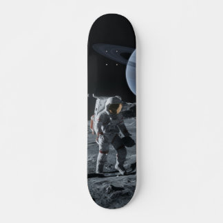 Skateboard Tabla de Skate Astronauta Caminando en la Luna