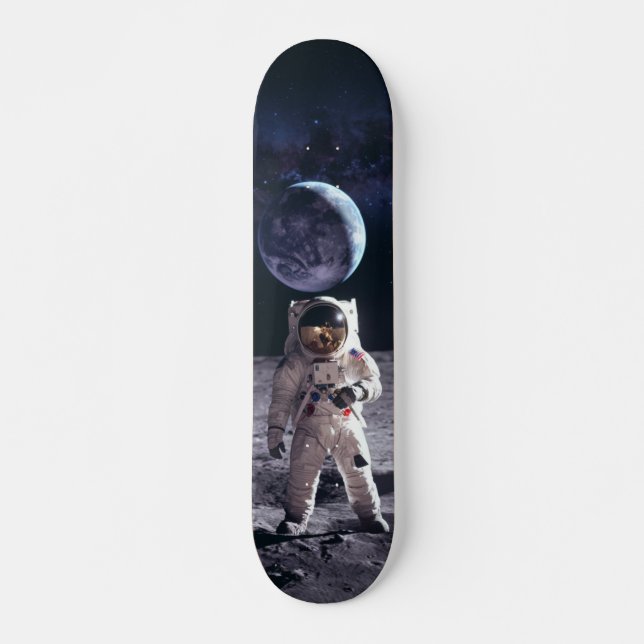 Skateboard Tabla de Skate Astronauta en la Luna (Devant)