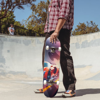 Skateboard Tabla de Skate Coche Superdeportivo Naranja
