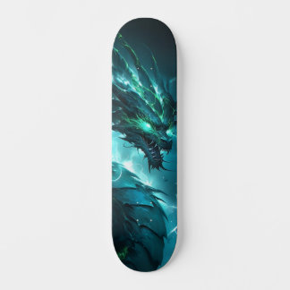 Skateboard Tabla de Skate Lagarto Escamoso Mitológico Azul