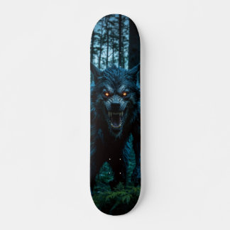 Skateboard Tabla de Skate Lobo Monstruoso en el Bosque