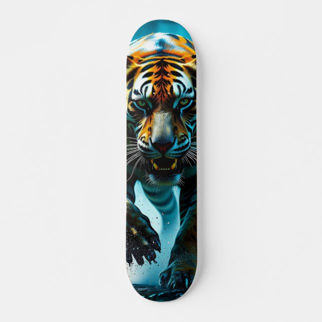 Skateboard Tabla de Skate Tigre Atacando (Devant)
