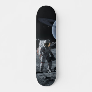 Skateboard Table Astronaut Walking on the Moon