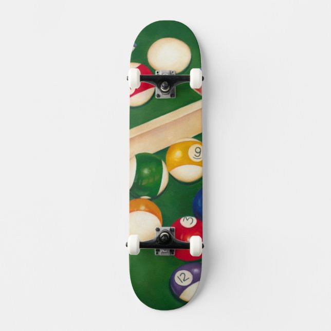 Skateboard Table de billard Lifelike avec boules et craie (Recto)