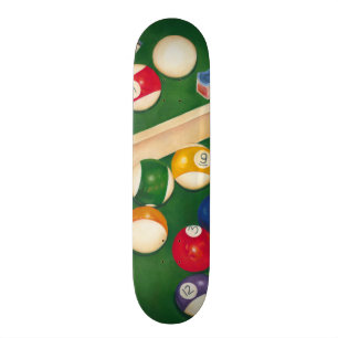 Skateboard Tableau de billards réaliste avec les boules et la