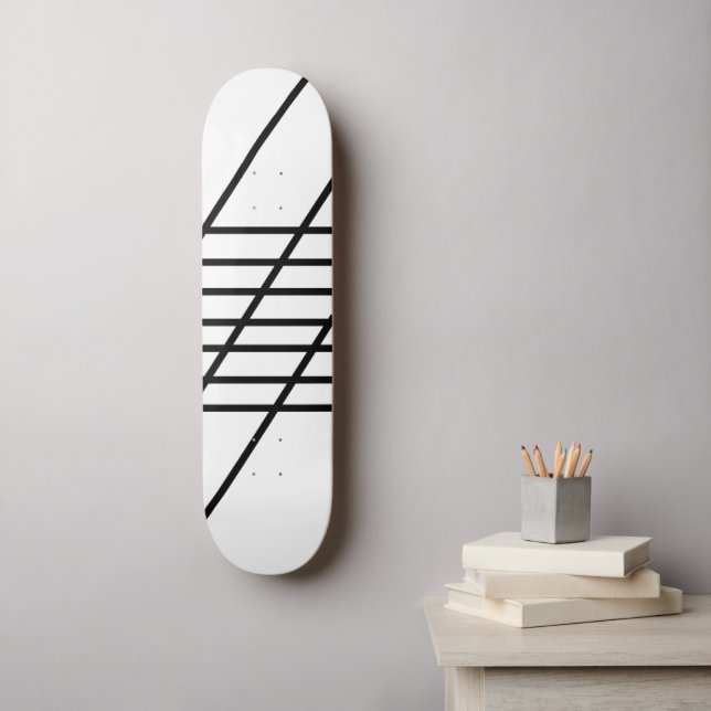Skateboard Tableau de bord Abstrait noir et blanc (Art mural)
