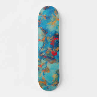 Skateboard Tableau de bord bleu Abstrait