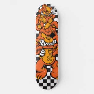 Skateboard Tableau de bord Cartes de ski Orange Teddies
