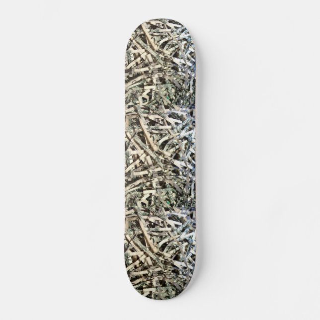 Skateboard Tableau de bord de l'argent déchiqueté (Recto)
