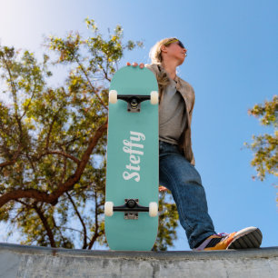 Skateboard Tableau de bord de nom personnalisé turquoise et b