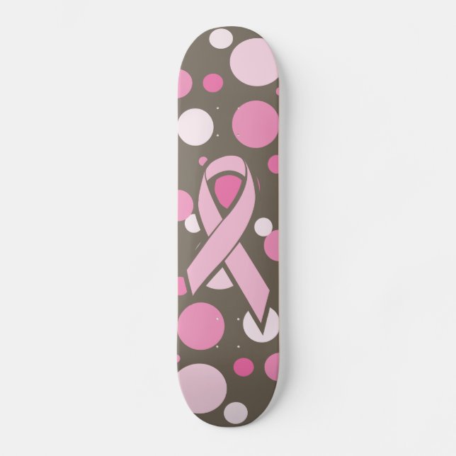 Skateboard Tableau de bord de sensibilisation au cancer du se (Recto)