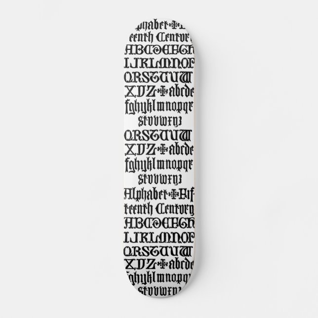 Skateboard Tableau de bord des lettres gothiques (Recto)
