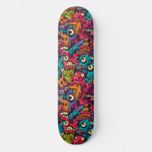 Skateboard Tableau de bord des monstres de dessin cool